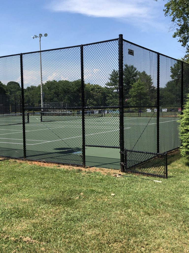 Tennis court fencing